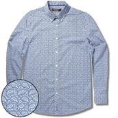View Item Ben Sherman Oversize Union Fit Retro Paisley L/S Button Down Shirt Blue